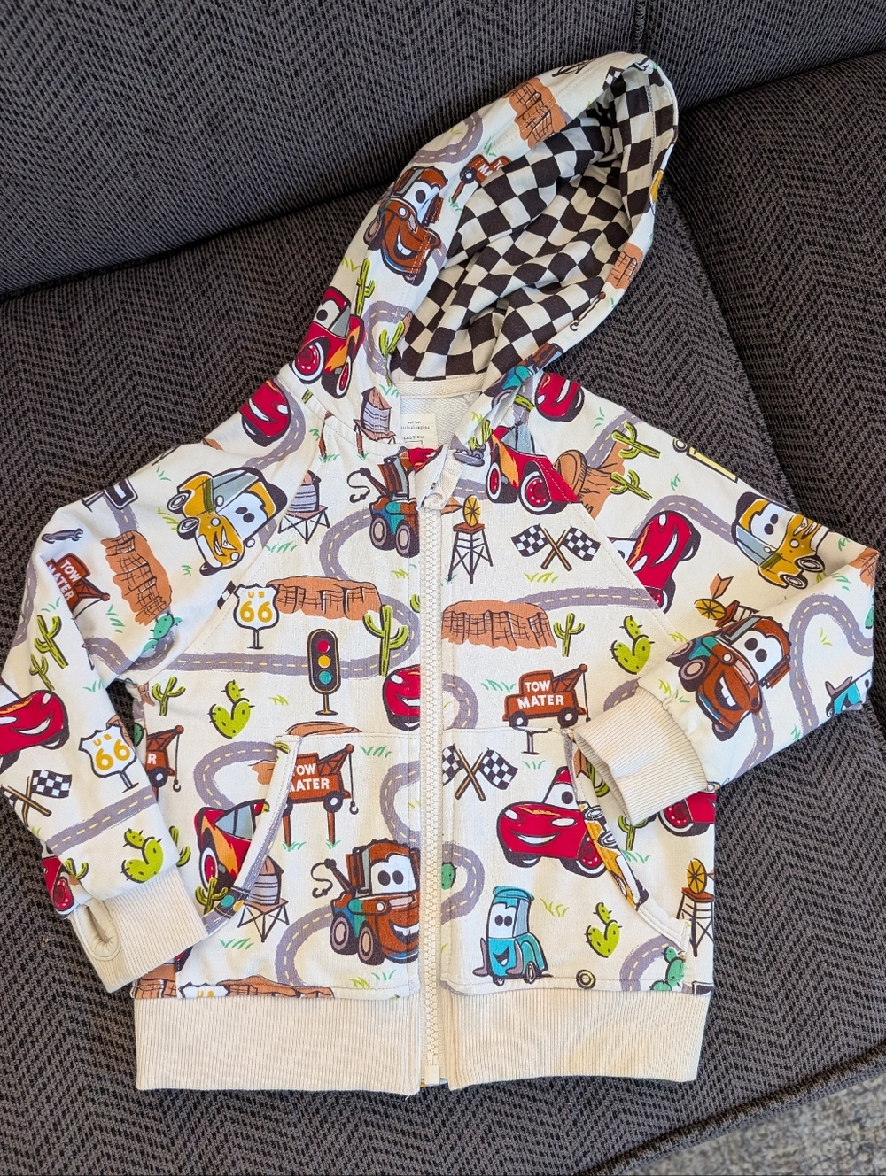 Little Sleepies Radiator Springs Zip Hoodie 2T Toddler Pixar Cars